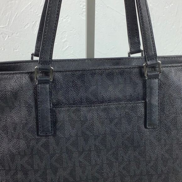 Michael Kors Morgan coated signature print Travel Tote zippered purse & dust bag - Picture 6 of 16